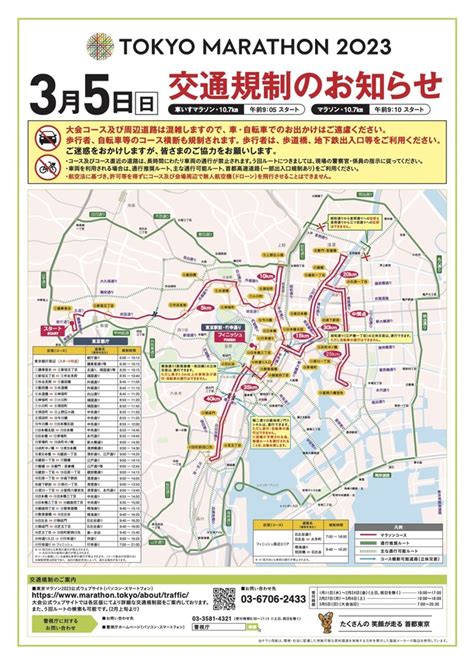 東京マラソン 交通規制 2022 時間